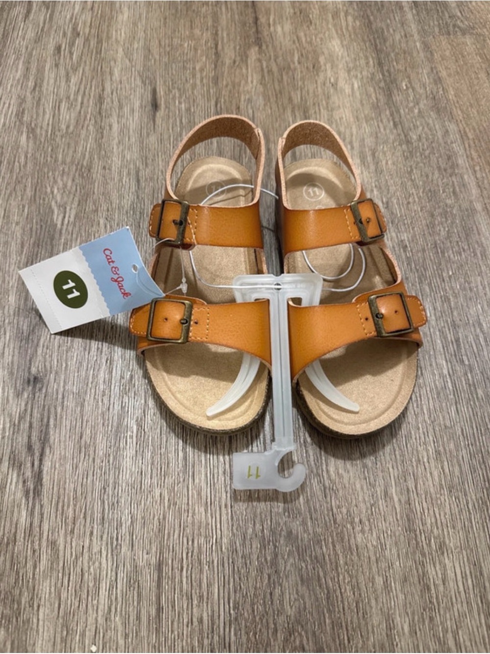 Cat & Jack Kids' Cognac Buckle Strap Sandals
